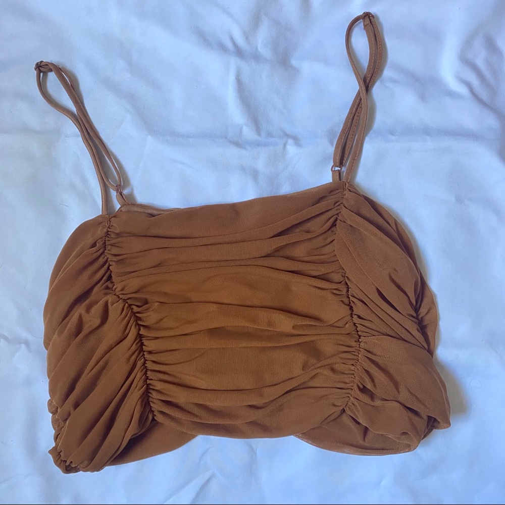 scrunched spaghetti top